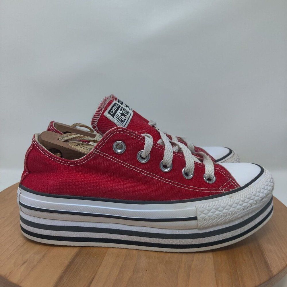 Converse Chuck Taylor Platform- Womens- Size 5.5- Red- [563972C]  Sneaker Shoes